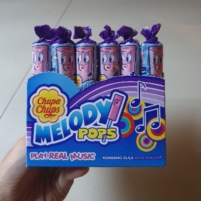 

Chupa Chups MELODY POPS per1 pcs permen siul ANGGUR candy IMPORT