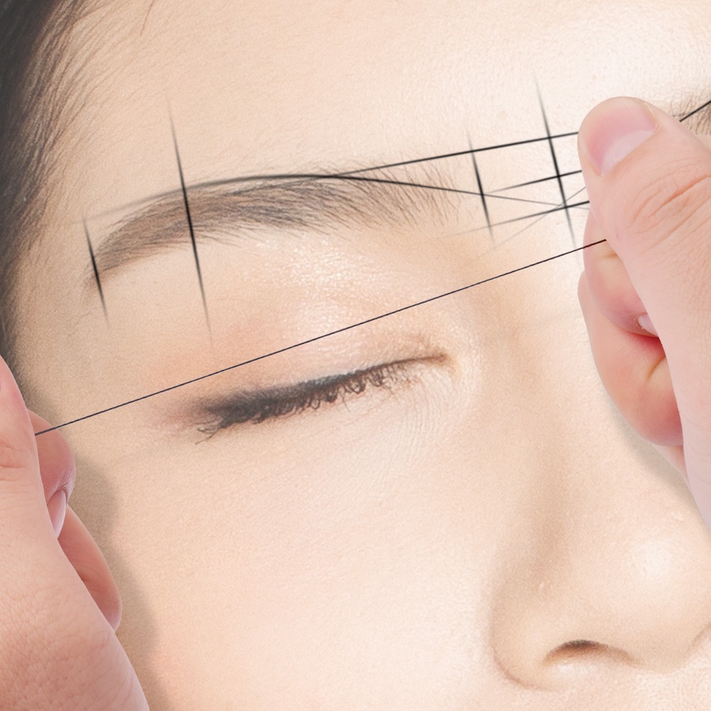 10m Mapping String Eyebrow Benang Sulam Pemetaan Pemaentuk Alis Pola