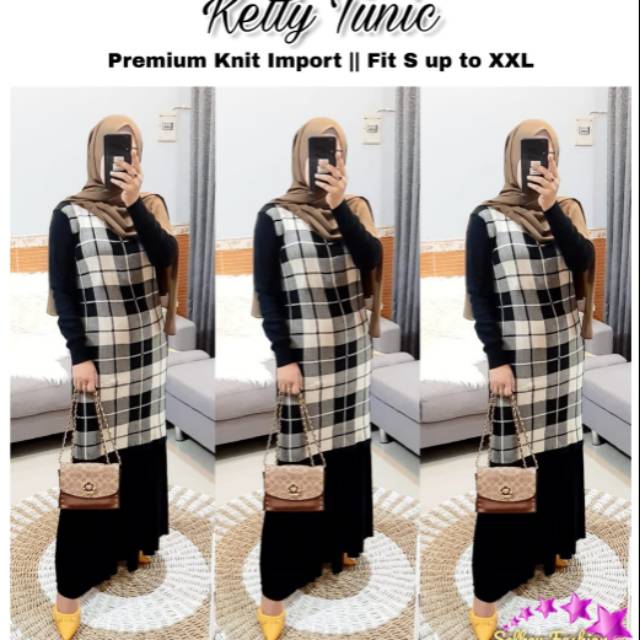 NEW  KETTY TUNIC / ATASAN TUNIC IMPORT/ TUNIC WANITA TERBARU / BAJU TUNIC TERMURAH