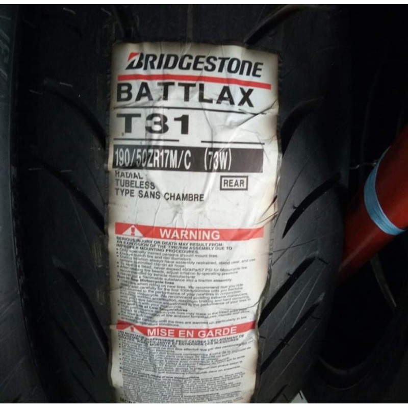 BAN LUAR BATTLAX T31 UK 190/50-17