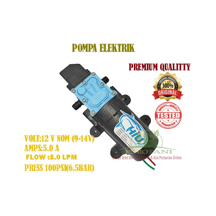 Dinamo Hiu Pompa Dc Elektrik 12 Volt 5A 5 Lpm 100Psi Original