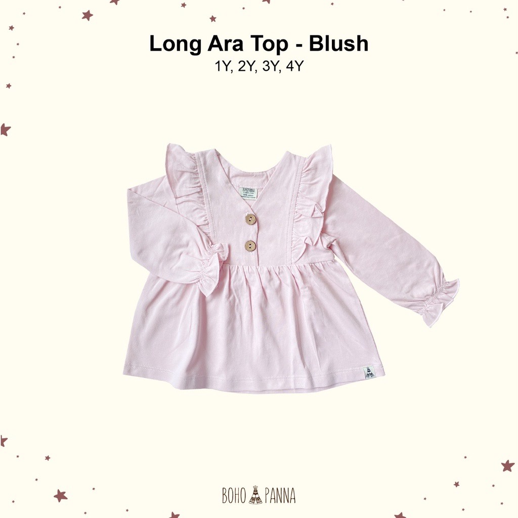 BOHOPANNA | BOHOBABY - LONG ARA TOP - Atasan Anak Bayi-BLUSH