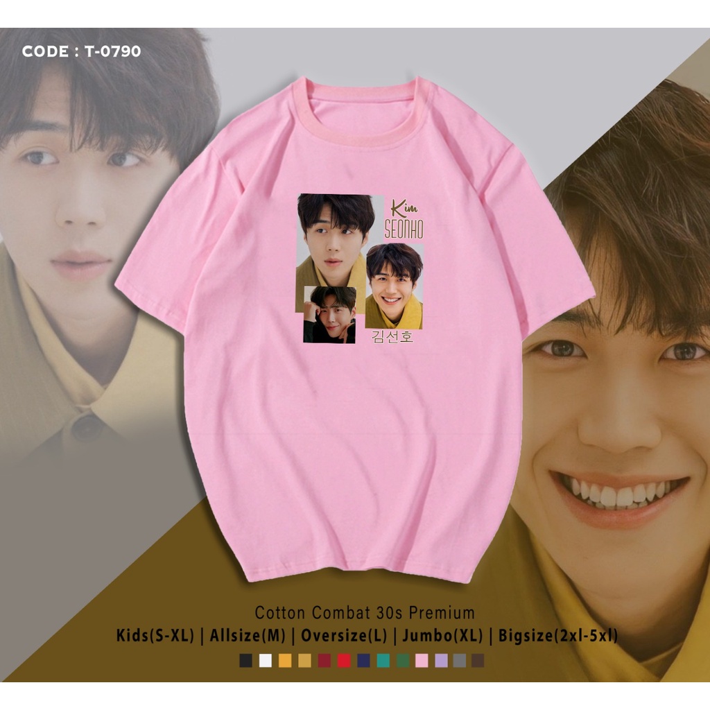 T-SHIRT / KAOS KIM SEON HO / BAHAN KATUN COMBED 30S / REAL PICTURE