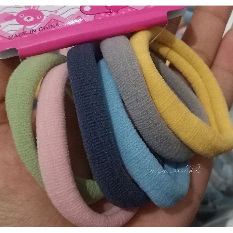 KUNCIR RAMBUT WANITA/ IKAT RAMBUT WARNA PASTEL/ IKAT RAMBUT SET-E