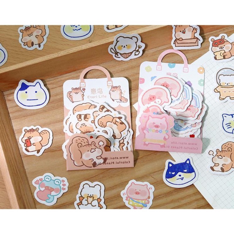

Sticker Aesthetic 40 Pcs COLORFUL PLANET DIARY Deco Sticker Planner DIY Scrapbook