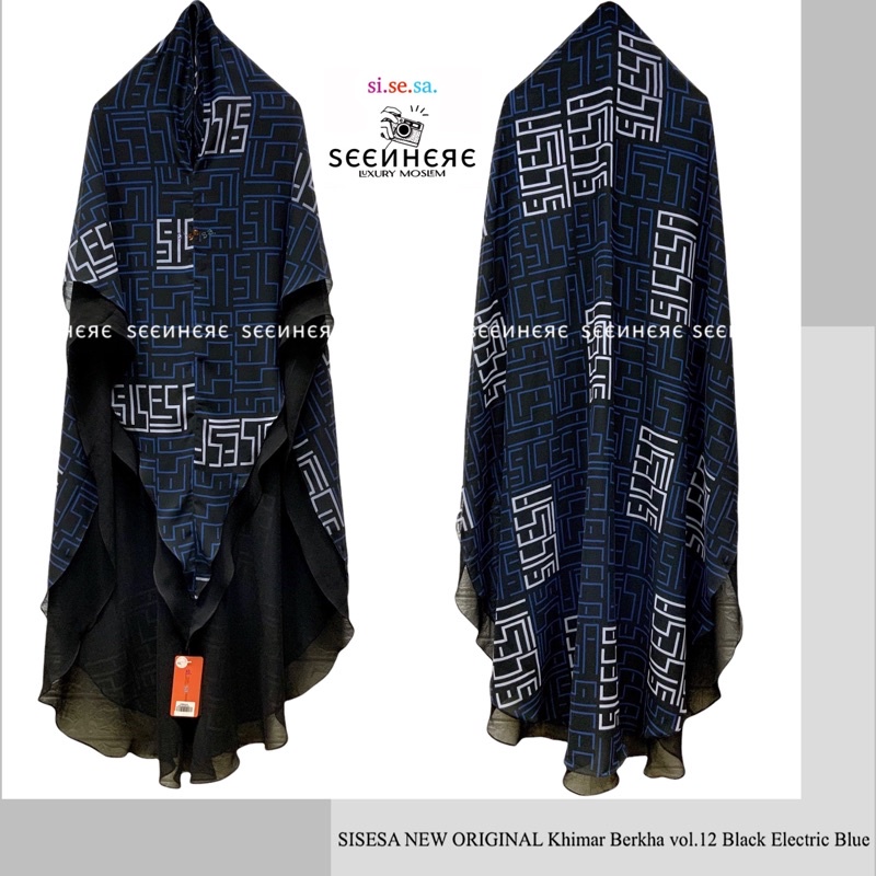 [𝐒𝐄𝐄𝐍𝐇𝐄𝐑𝐄] SISESA NEW ORIGINAL Khimar Berkha Vol.12 Black Electric Blue