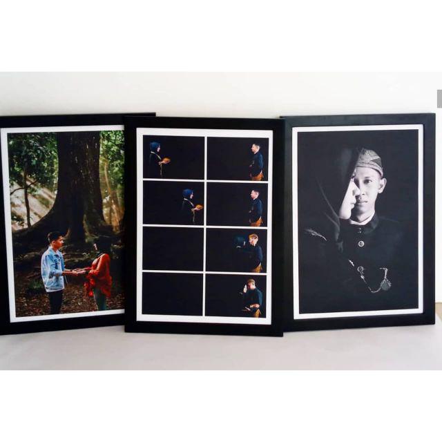 Frame Bingkai Pigura Besar 40x60cm Foto Prewedding Booth Pernikahan Warna Hitam Putih Minimalis Shopee Indonesia