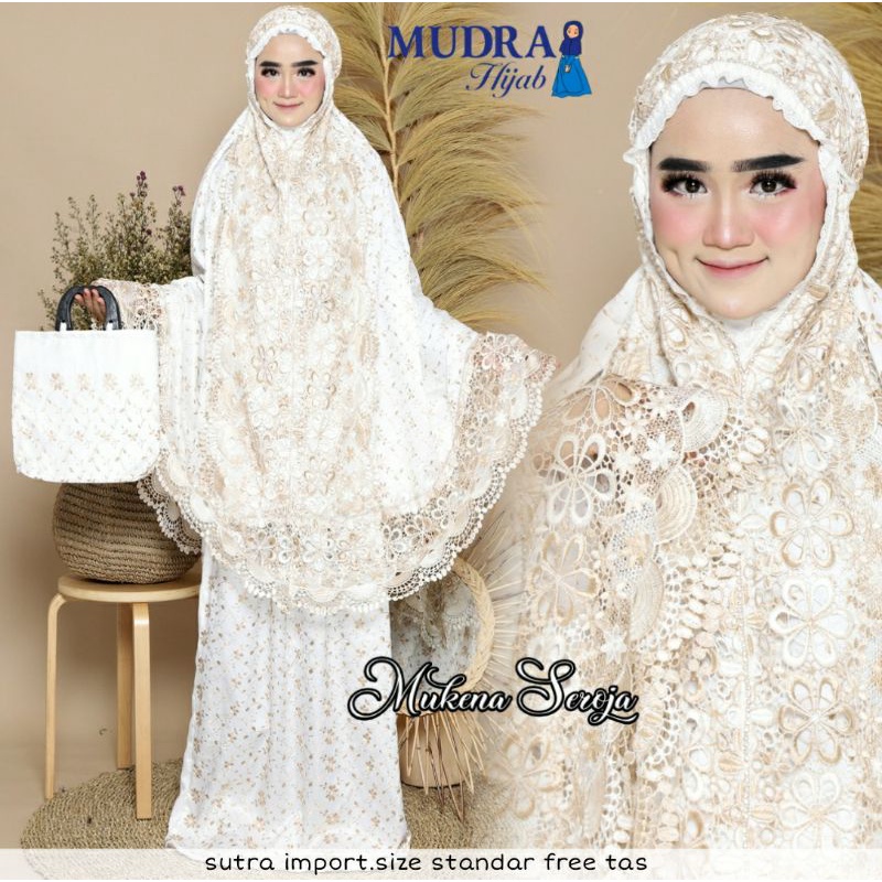 Mukena Seroja by mudra hijab / Mukena bahan sutra import / Mukena omaan by yusha ilyasa  / Mukena su