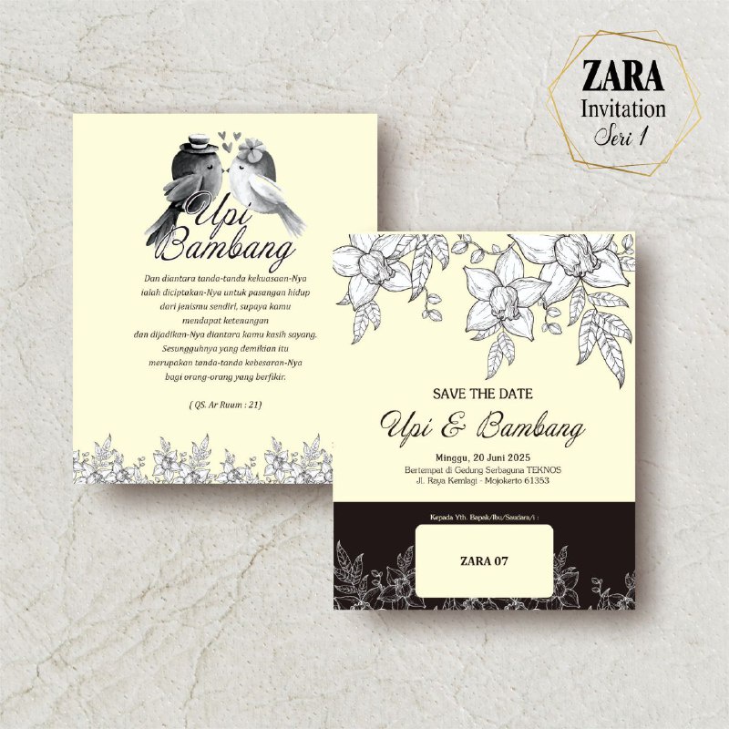 Undangan ZARA invitation