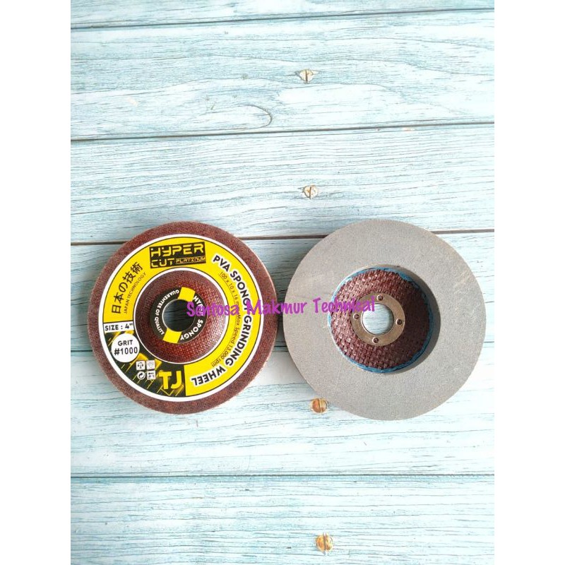 HYPER 4&quot; PVA Polishing Wheel Sponge Spongi Batu Grenda Poles 4 Inchi