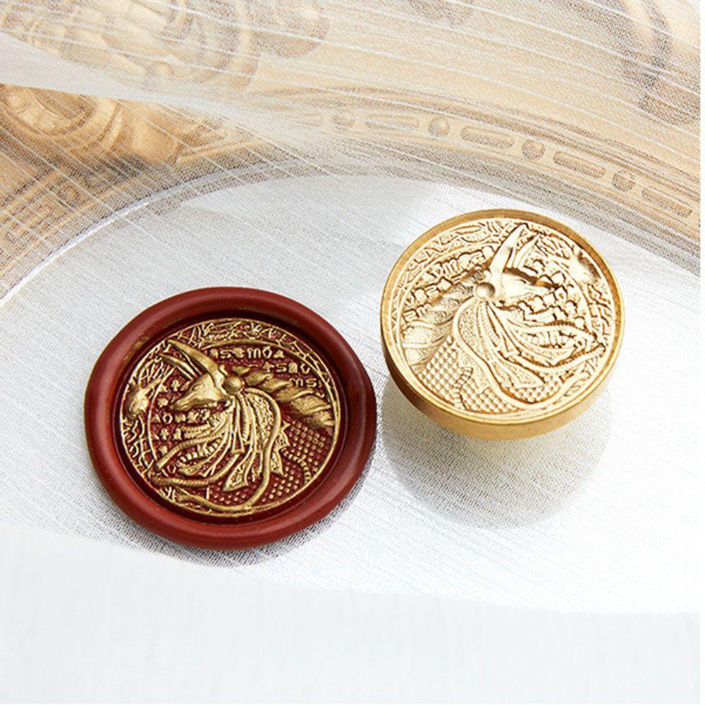 R-flower Wax Seal Stamp Amplop Kartu Hadiah Festival Tahun Baru Wrappin Sealing Stamp Head