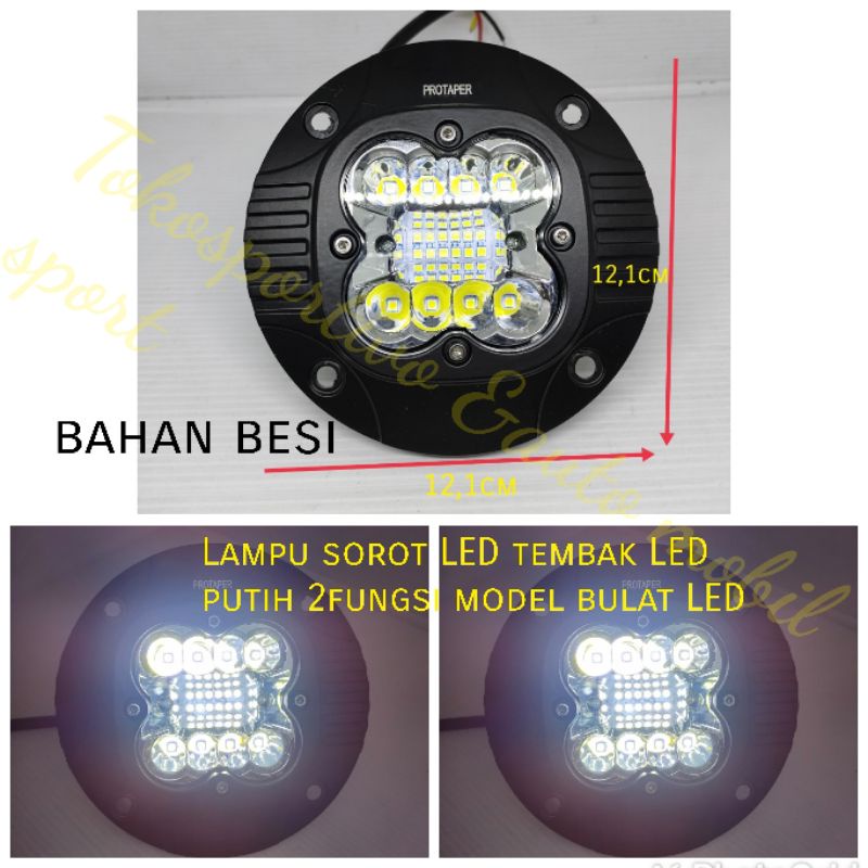 Lampu sorot LED lampu tembak LED putih bulat universal mobil