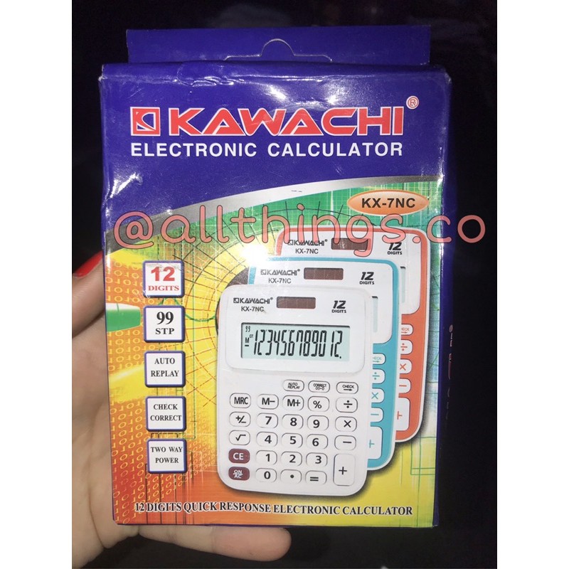 

KALKULATOR CEK ULANG KAWACHI KX-7NC ( 12 DIGIT )