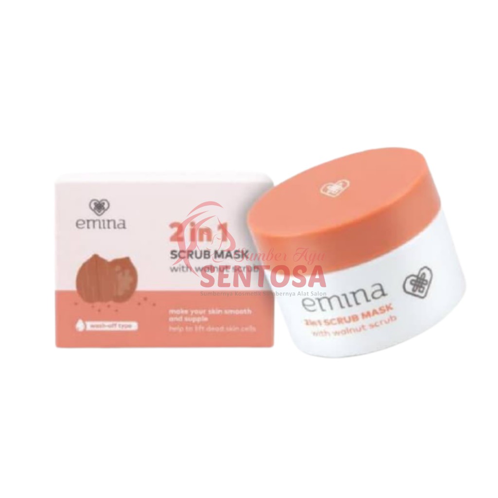 EMINA 2in1 SCRUB MASK WITH WALNUT SCRUB 50ml