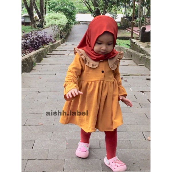 baju tunik anak perempuan - gamis anak - usia 012345678 - rayon kringkle crincle crinkle kringkel - 