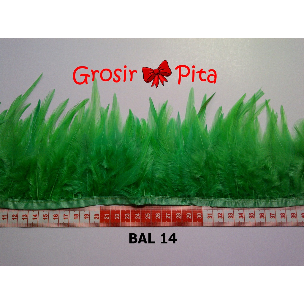 (1 yard) Bulu Ayam Lancip BAL 14 | Bulu Hias | Toko Bahan Craft | Grosir Pita