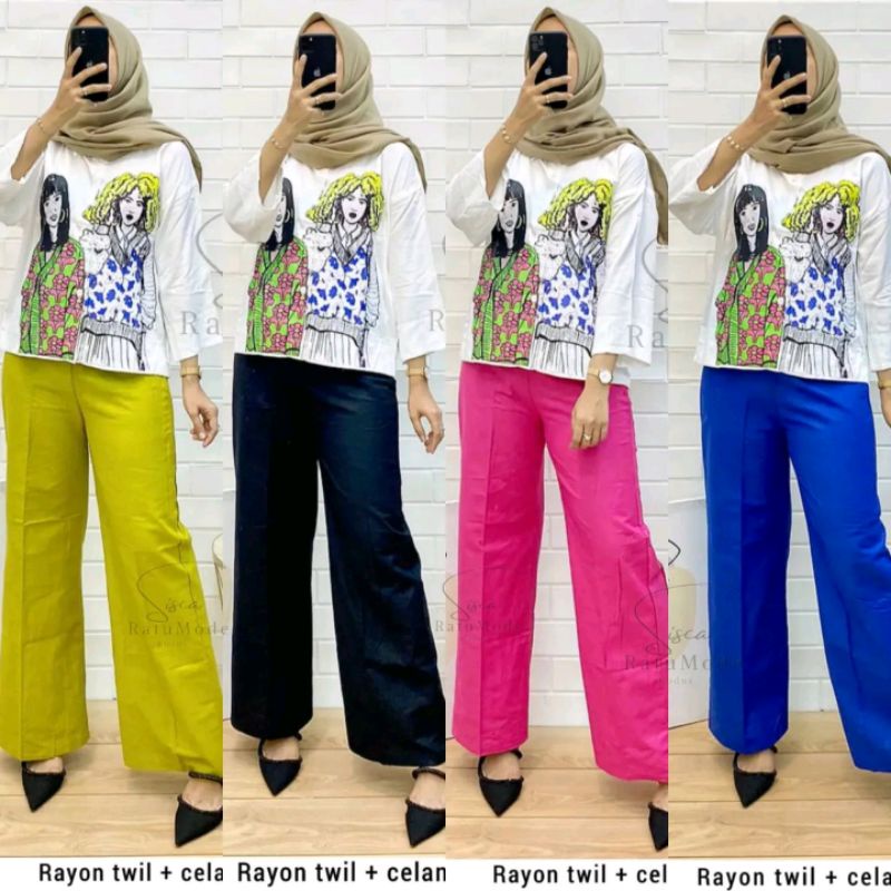 setelan linen premium