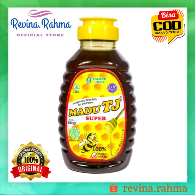 

Madu Tj Super 500mg royal jelly plus bee pollen, madu Tj super 250gr, madu tj super 150gr 100% produk original