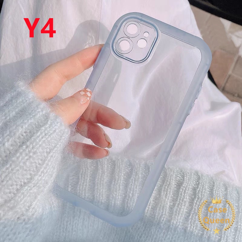 Soft Case TPU Transparan Warna Permen Fluorescent Cover IPhone 11 XR 12 13 11 Pro Max X XS Max