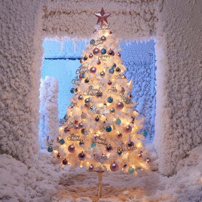 Pohon Natal Putih Polos Murah PVC PP White White Christmas Tree Grosir GROSIR Pohon Natal Putih Murah Jarum Murah