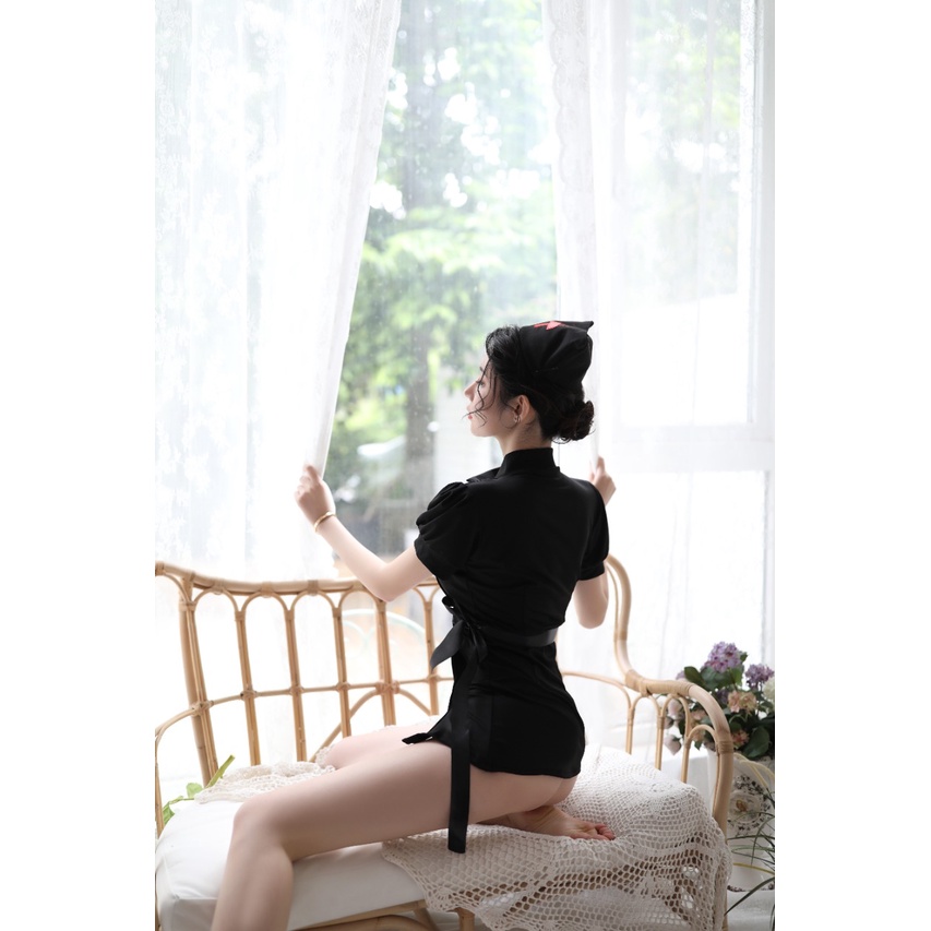 max ld 105cm / set lingerie nurse sexy / pakaian sexy wanita hot / lingerie suster 2089