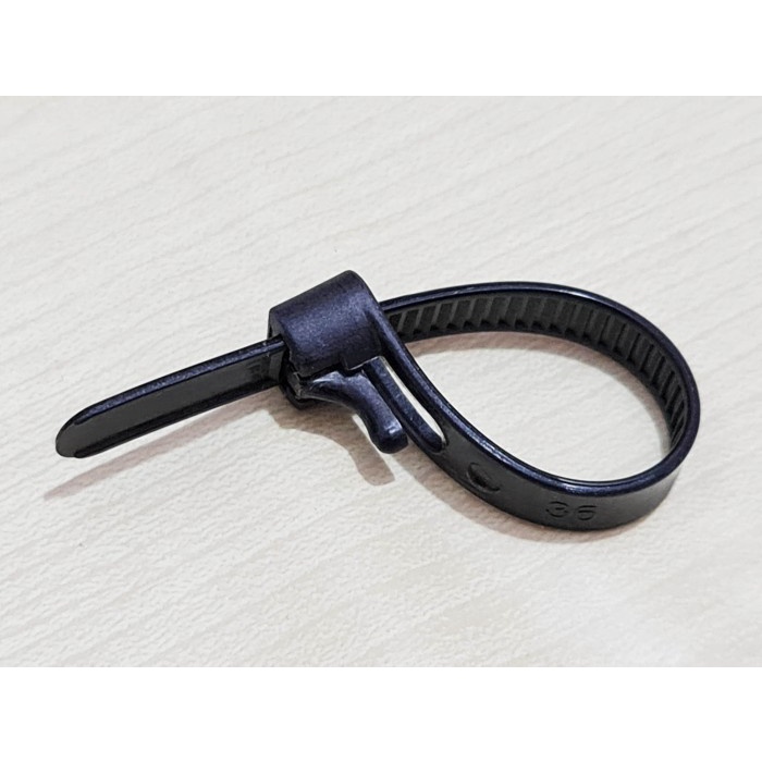 

Kabel Ties Bisa Buka PANDA 10cm lebar 7.2mm HITAM -Reusable Cable Ties Promo Sale