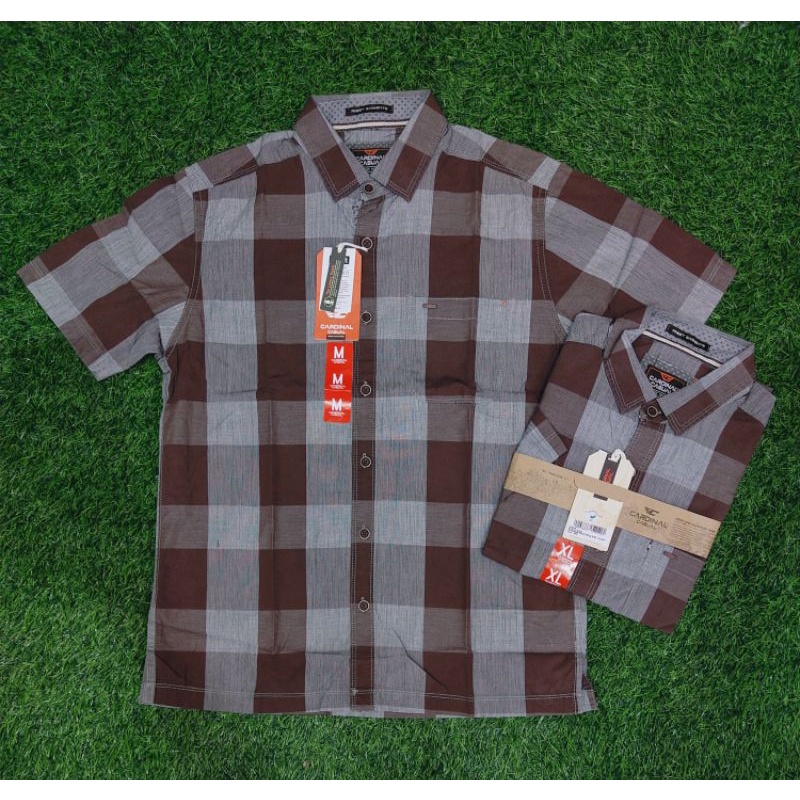 BAJU CARDINAL ORIGINAL KEMEJA PRIA CARDINAL ORI SLIMFIT REGULAR FIT KOTAK TERBARU TERLARIS 100% ORIG