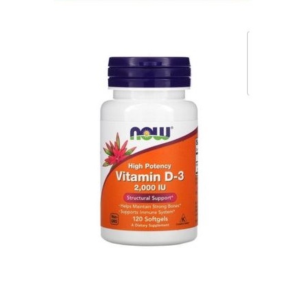 Now Foods - Vitamin D3 2000iu 120 softgel