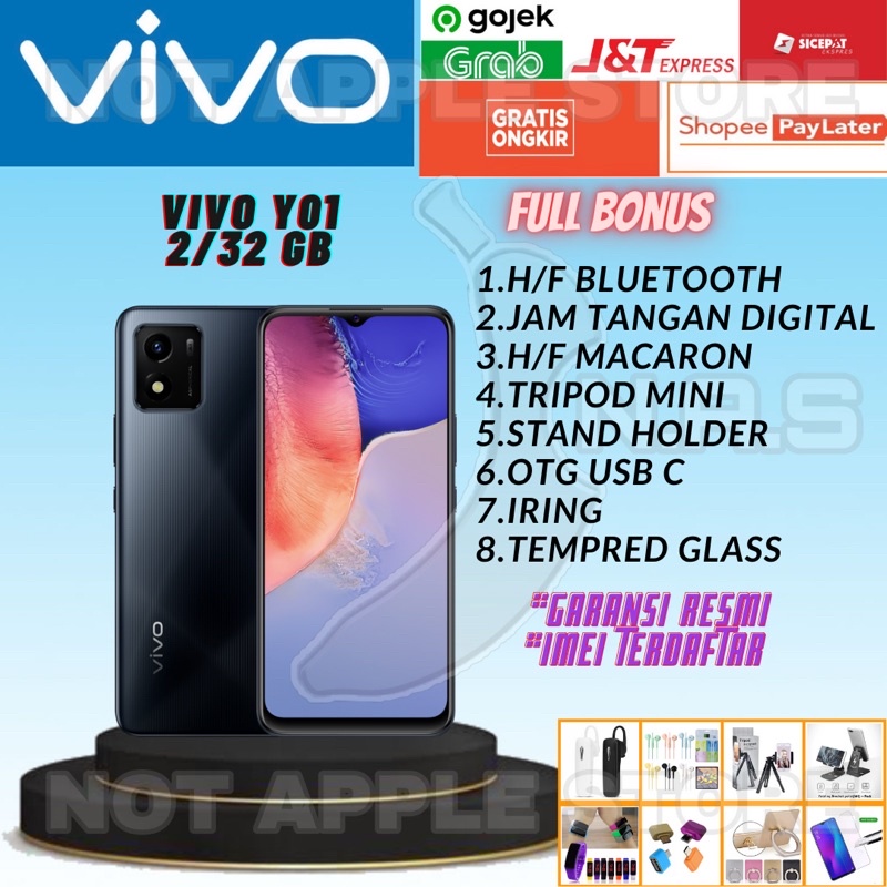 VIVO Y01 RAM 2/32 GB NEW BARU GARANSI RESMI