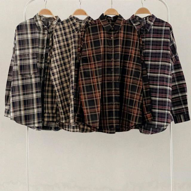 KALILA FLANEL SHIRT (OVERSIZED) BY ROSELLACLOSET