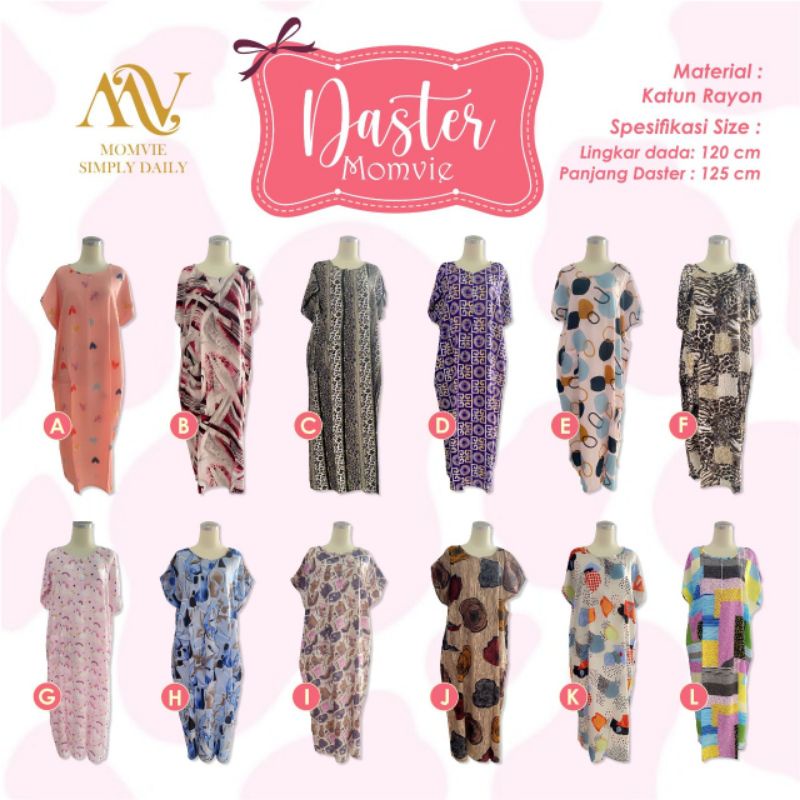 Daster Panjang Jumbo By Momvie Terbaru LD120cm