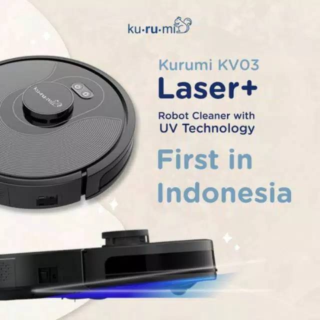 Kurumi KV03 laser + AED  (TERBARU!!!) / kurumi Laser / Vacuum Robot / CANGGIH