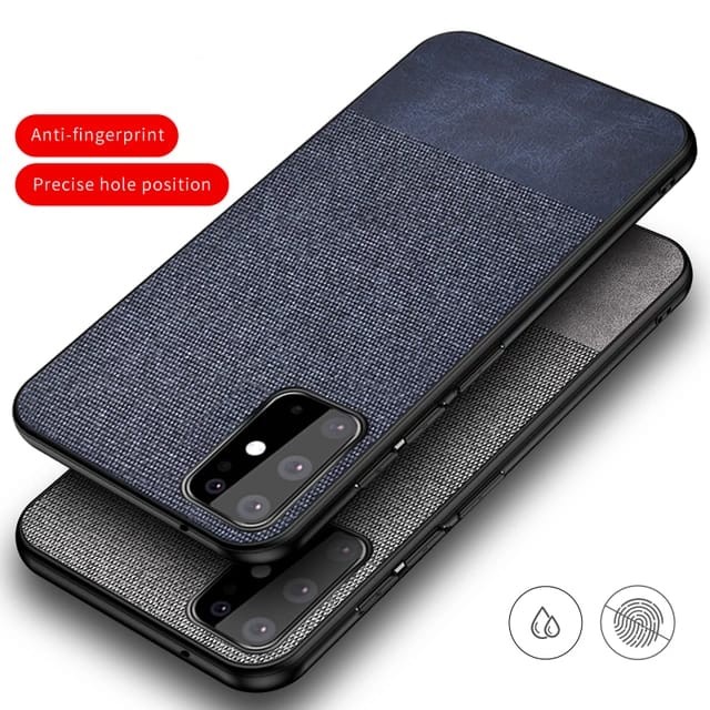 SOFT CASE SAMSUNG GALAXY M51  FABRIC DENIM COVER - Biru