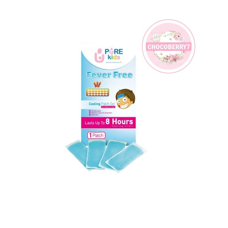 Purebaby Pure kids Fever Free / Plester Penurun Panas Isi 4 Pcs (Box)