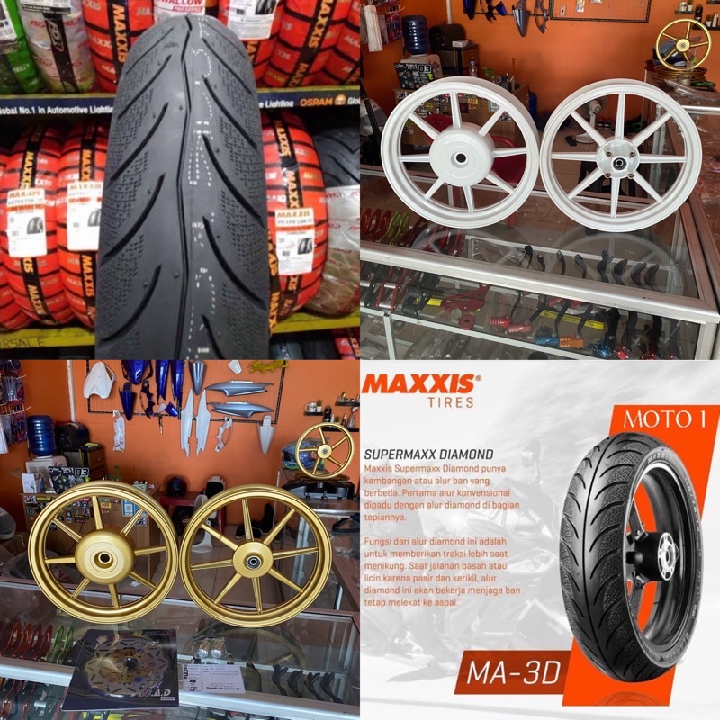 Paket Velg sett Vrossi Comet P8 Mio Beat Scoopy Vario Genio Vario 125 150