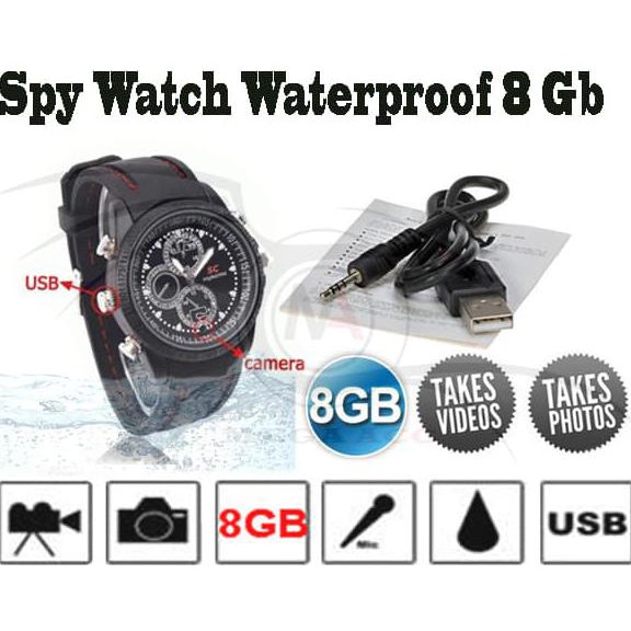 Diskon Spy Camera Watch 8Gb Water Proof - Kamera Tersembunyi Model Jam Tangan Terbaru