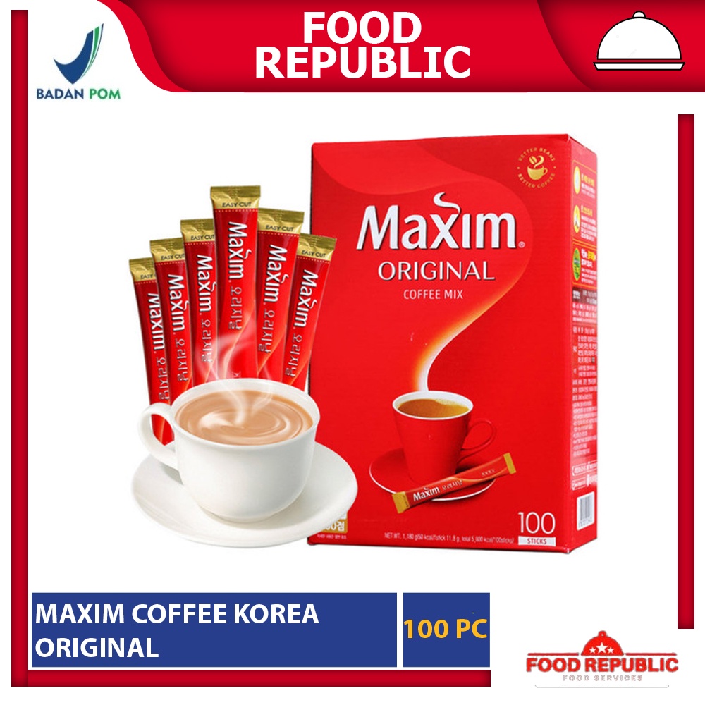 MAXIM COFFEE 100 PC ORIGINAL WHITE MOCHA KOPI MIX KOREA INSTANT KOREAN