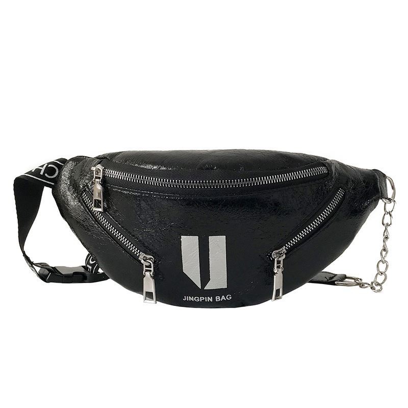 BJ2119 - BLACK/GOLD/PINK/SILVER - TAS SLINGBAG WAIST GLOSSY IMPOR TAS WANITA FASHION IMPORT MODIS ELEGAN TERMURAH TERLARIS TERBARU BAGSTORE JAKARTA TAS BATAM JT119 LT1781 BQ2840
