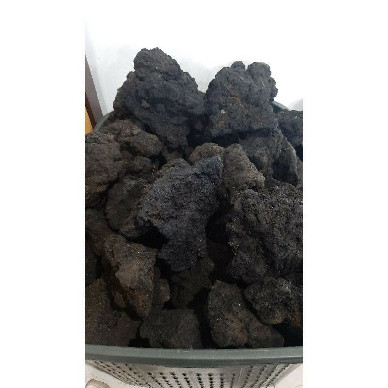 batu lava rock hitam aquascpe 500g