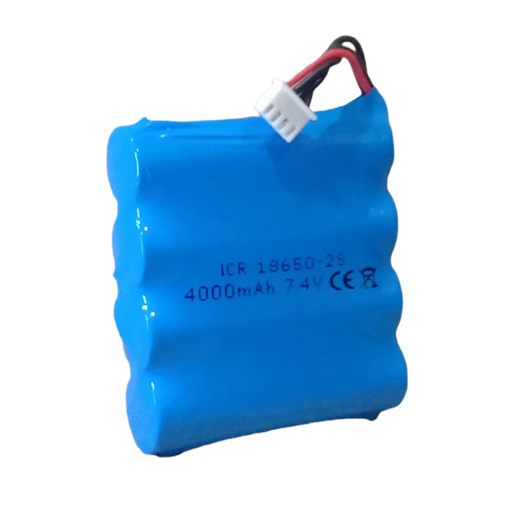 Baterai RC / Speaker/ Mainan Anak &amp; Elektronik Lainnya 4X 18650-2S 4000mAh 7.4V Protektor BMS 4.5A Konektor JST 4 PIN