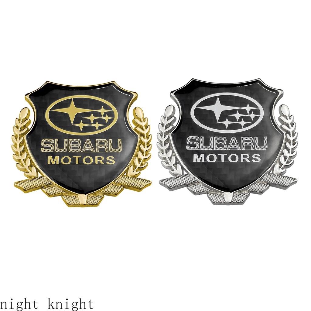 Night knight Subaru Forester Stiker Emblem / Badge Karbon Fiber Untuk Jendela Mobil