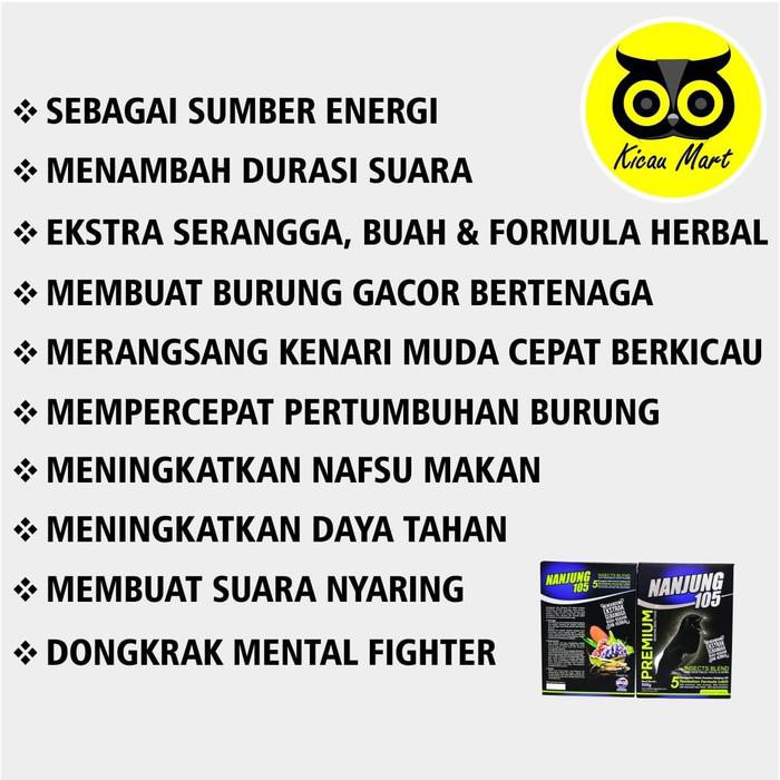 Pakan Makanan Burung Murai Kacer Voer Nanjung 105 Ebod Jaya 500 Gram
