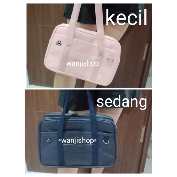 Tas Sekolah Jepang High Quality PU SEDANG + Selempang Leather Uniform Bag Cosplay Seifuku