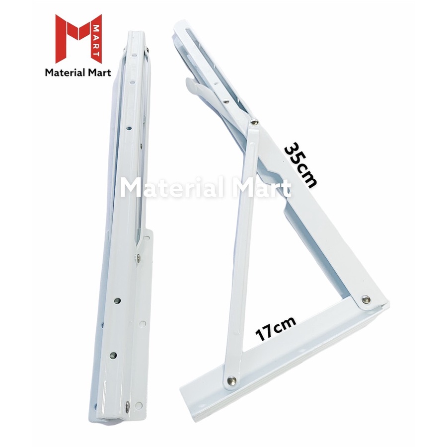 Siku Rak Lipat 14 Inch | Folding Bracket 14&quot; | Siku L Lipat Murah | Material Mart