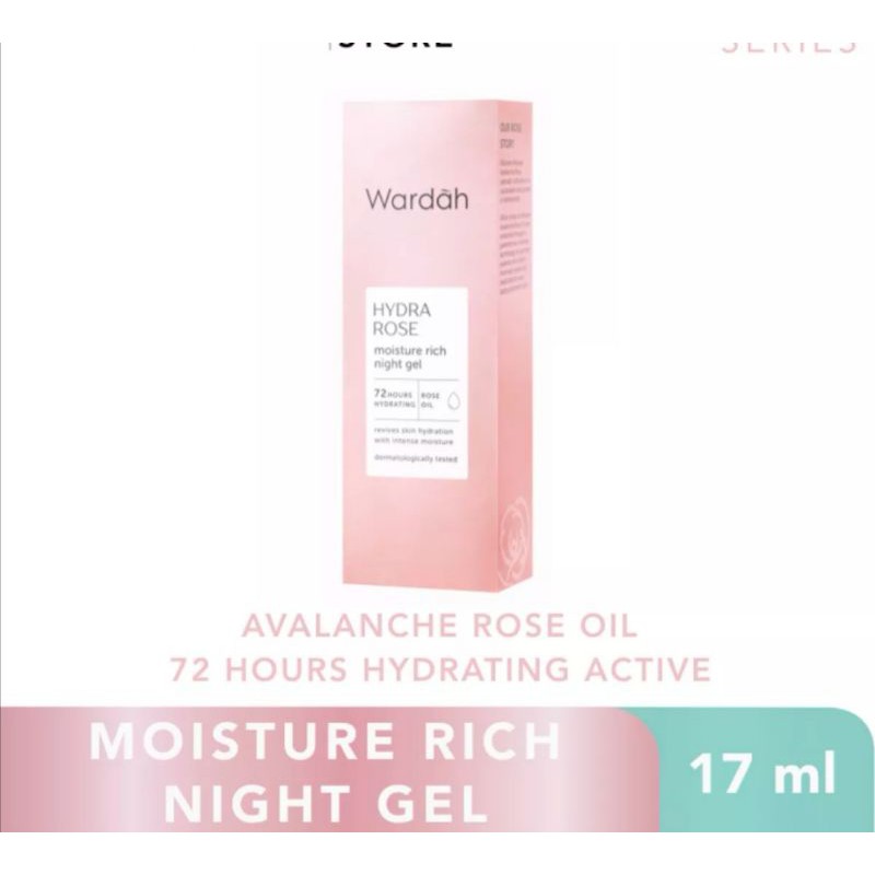 Wardah Hydra Rose Moisture Rich Night Gel 17mll.