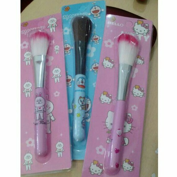 Kuas Blus On Hello Kitty | Kuas Make Up Doraemon |Make Up Brush Blush On