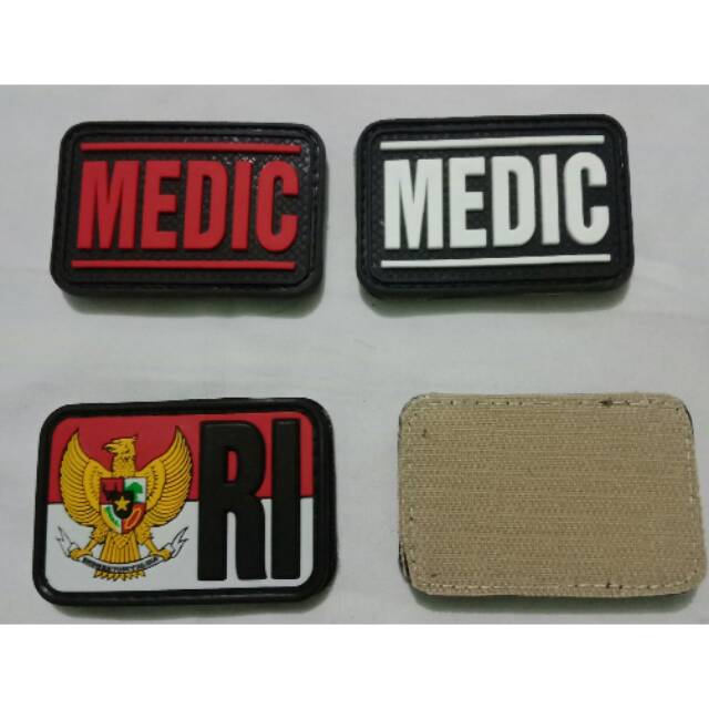 Patch Rubber Logo Medic,Bendera,Garuda,Nkri,Basarnas,Kpu,Pmi,Sar,Glock,Tribrata