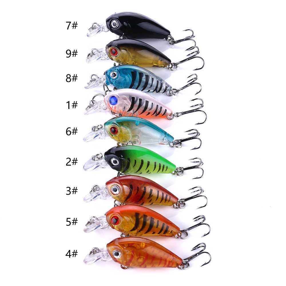 HENGJIA 1PCS 4.5cm/4g Crankbait Umpan Pancing Swimbait Fishing Lure Bait Tackle Ikan Bass