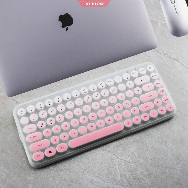 Mofii candy Ajazz 308i Pelindung Keyboard Wireless Bulat Bahan Silikon Anti Air Untuk Desktop