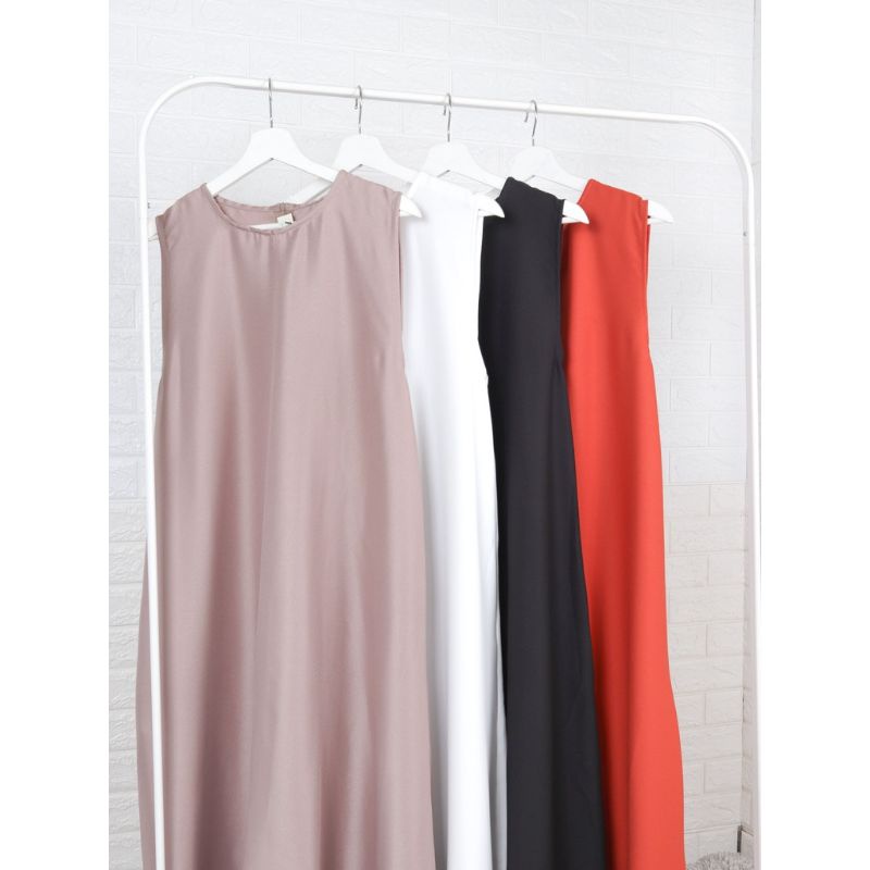 Inner Dress Lengan Pendek - Dress Panjang - Long Dress - Dress Korea